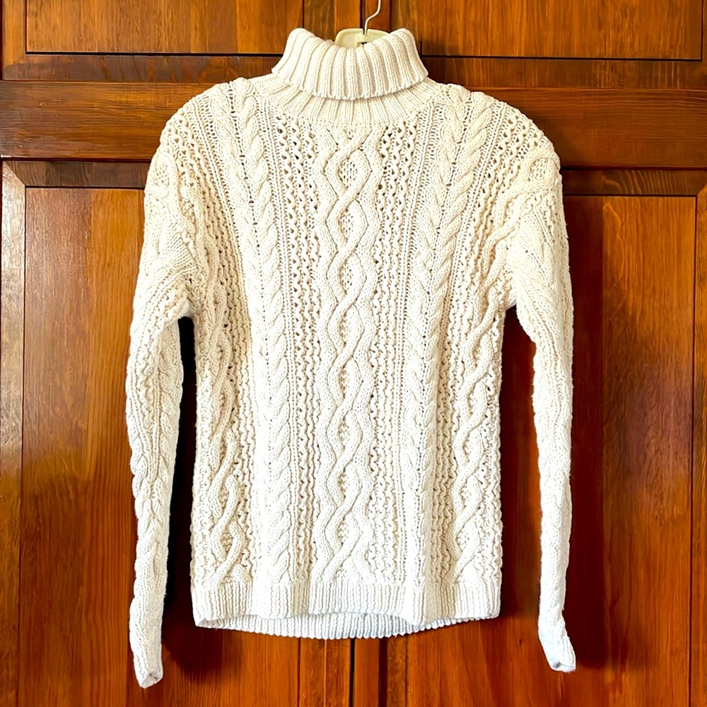 Fisherman Cable Turtleneck Sweater